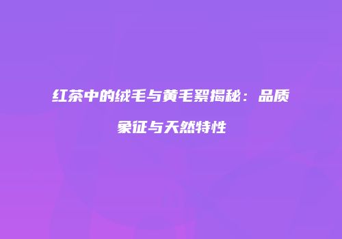 红茶中的绒毛与黄毛絮揭秘：品质象征与天然特性