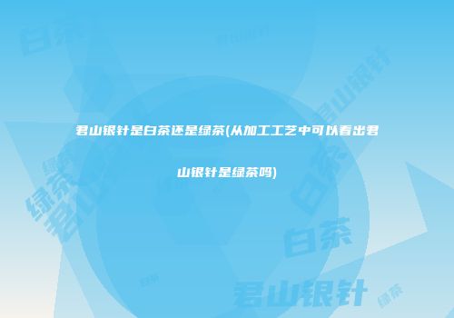 君山银针是白茶还是绿茶(从加工工艺中可以看出君山银针是绿茶吗)