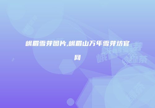 峨眉雪芽图片,峨眉山万年雪芽坊官网