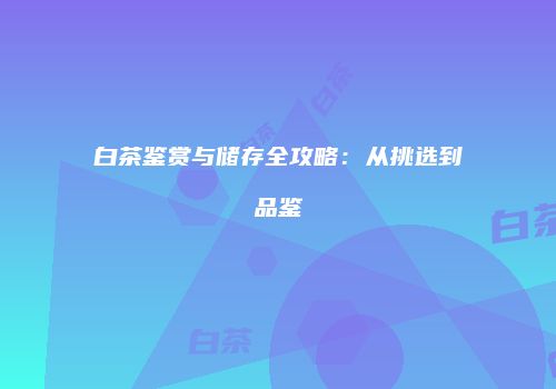 白茶鉴赏与储存全攻略：从挑选到品鉴