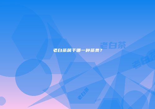 老白茶属于哪一种茶类？