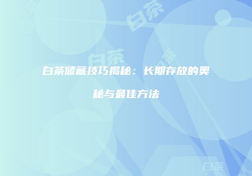 白茶储藏技巧揭秘：长期存放的奥秘与最佳方法