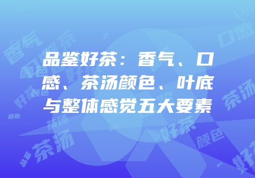 品鉴好茶：香气、口感、茶汤颜色、叶底与整体感觉五大要素