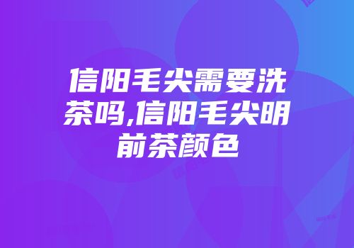 信阳毛尖需要洗茶吗,信阳毛尖明前茶颜色