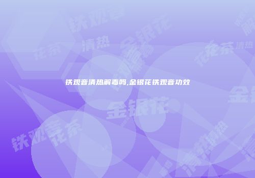 铁观音清热解毒吗,金银花铁观音功效