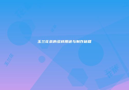 玉兰花茶的多样用途与制作秘籍
