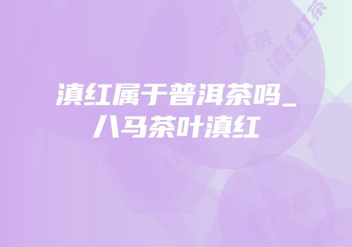 滇红属于普洱茶吗_八马茶叶滇红