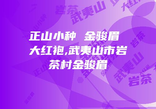 正山小种 金骏眉 大红袍,武夷山市岩茶村金骏眉