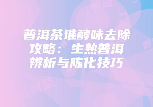 普洱茶堆酵味去除攻略：生熟普洱辨析与陈化技巧