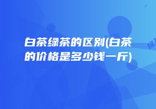 白茶绿茶的区别(白茶的价格是多少钱一斤)