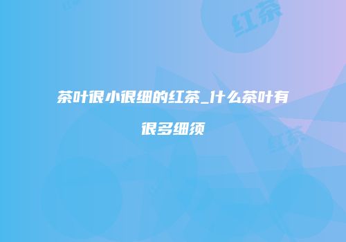 茶叶很小很细的红茶_什么茶叶有很多细须