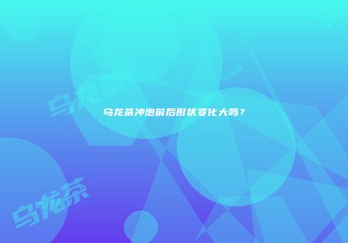 乌龙茶冲泡前后形状变化大吗？