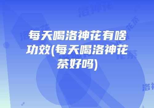 每天喝洛神花有啥功效(每天喝洛神花茶好吗)