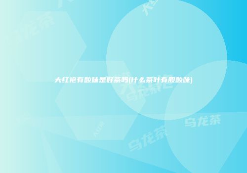 大红袍有酸味是好茶吗(什么茶叶有股酸味)