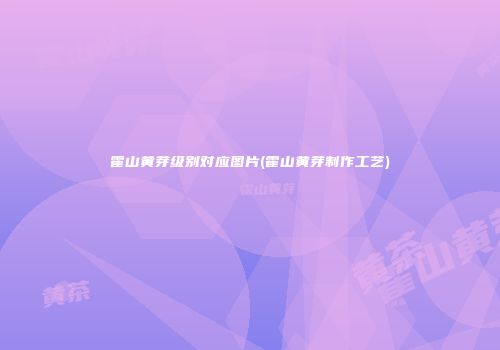 霍山黄芽级别对应图片(霍山黄芽制作工艺)