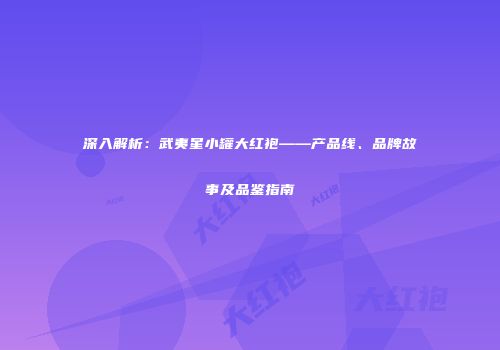 深入解析：武夷星小罐大红袍——产品线、品牌故事及品鉴指南