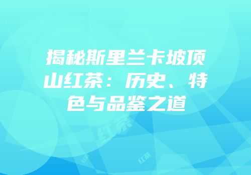 揭秘斯里兰卡坡顶山红茶：历史、特色与品鉴之道