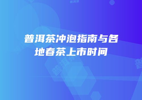 普洱茶冲泡指南与各地春茶上市时间