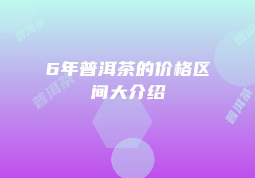 6年普洱茶的价格区间大介绍