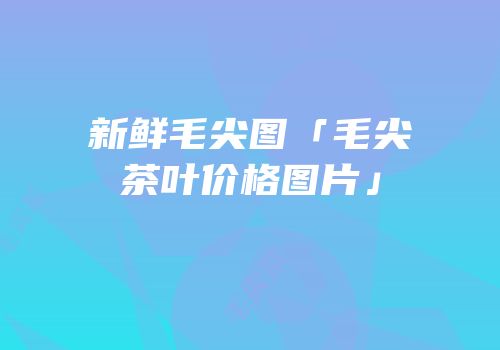 新鲜毛尖图「毛尖茶叶价格图片」