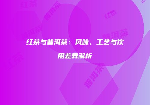 红茶与普洱茶：风味、工艺与饮用差异解析