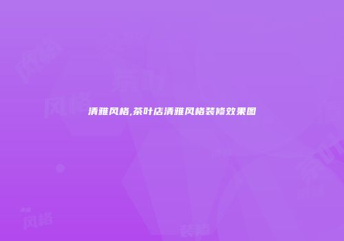 清雅风格,茶叶店清雅风格装修效果图
