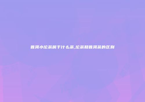 普洱小沱茶属于什么茶,沱茶和普洱茶的区别