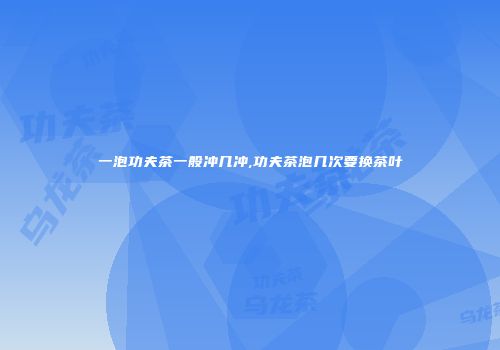 一泡功夫茶一般冲几冲,功夫茶泡几次要换茶叶