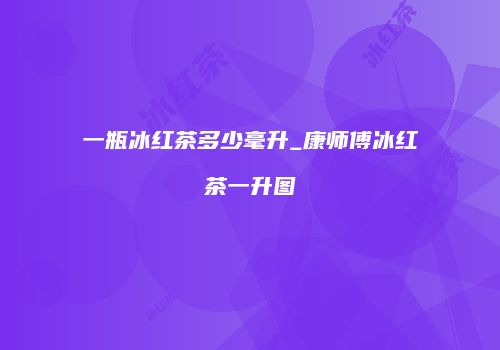 一瓶冰红茶多少毫升_康师傅冰红茶一升图