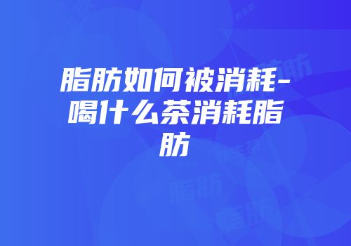 脂肪如何被消耗-喝什么茶消耗脂肪