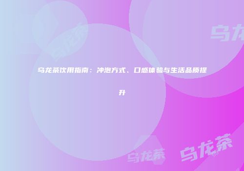 乌龙茶饮用指南：冲泡方式、口感体验与生活品质提升