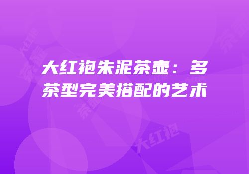 大红袍朱泥茶壶：多茶型完美搭配的艺术