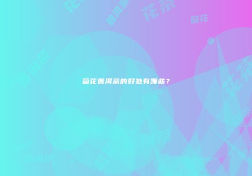 菊花普洱茶的好处有哪些？