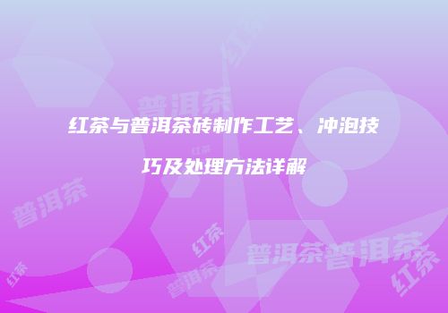 红茶与普洱茶砖制作工艺、冲泡技巧及处理方法详解