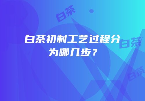 白茶初制工艺过程分为哪几步？