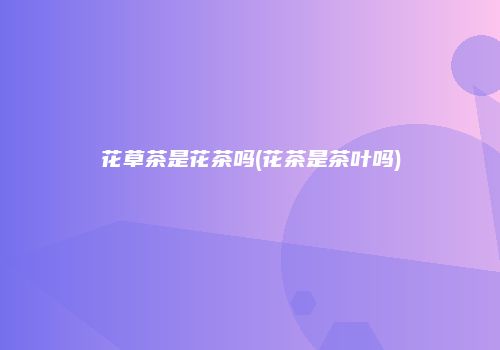 花草茶是花茶吗(花茶是茶叶吗)