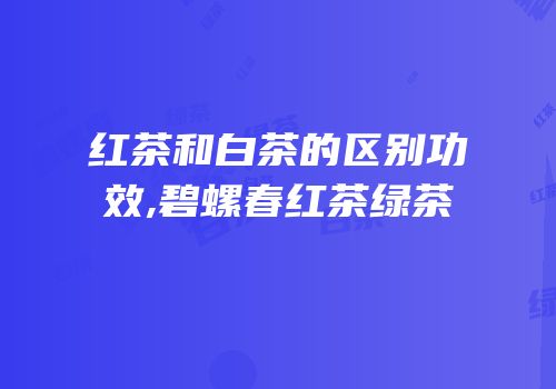 红茶和白茶的区别功效,碧螺春红茶绿茶