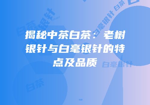 揭秘中茶白茶：老树银针与白毫银针的特点及品质