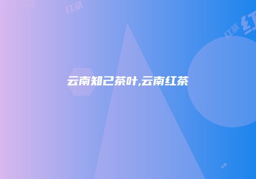 云南知己茶叶,云南红茶
