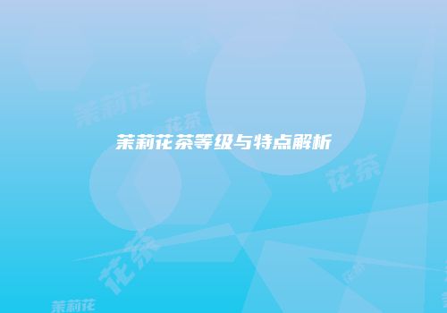 茉莉花茶等级与特点解析