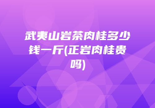 武夷山岩茶肉桂多少钱一斤(正岩肉桂贵吗)