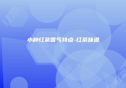 小种红茶香气特点-红茶味道