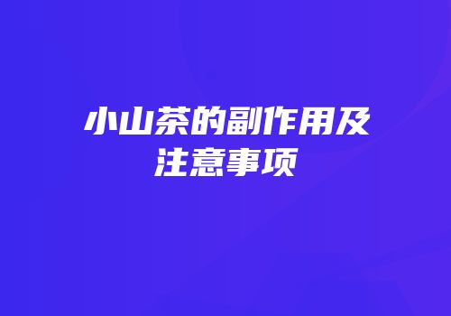 小山茶的副作用及注意事项