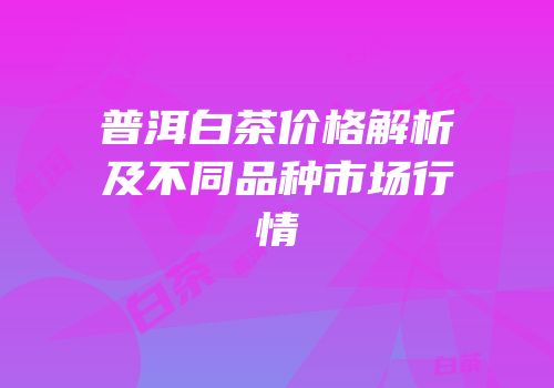 普洱白茶价格解析及不同品种市场行情