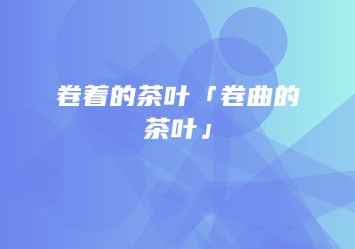 卷着的茶叶「卷曲的茶叶」