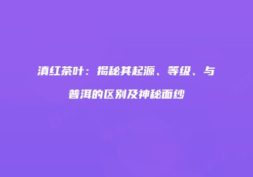 滇红茶叶：揭秘其起源、等级、与普洱的区别及神秘面纱