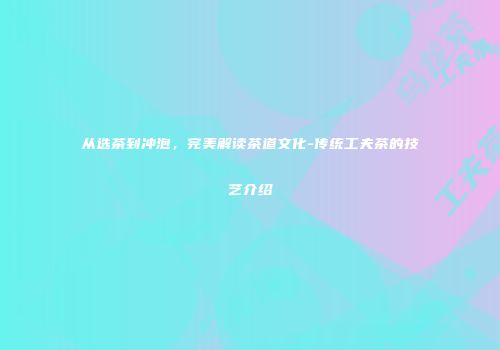 从选茶到冲泡，完美解读茶道文化-传统工夫茶的技艺介绍