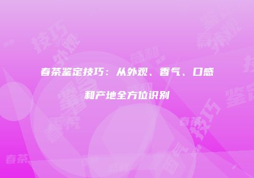 春茶鉴定技巧：从外观、香气、口感和产地全方位识别