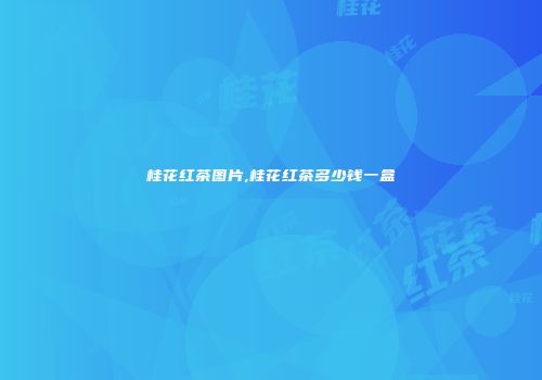 桂花红茶图片,桂花红茶多少钱一盒