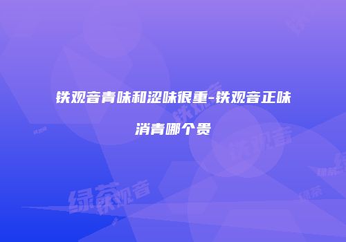 铁观音青味和涩味很重-铁观音正味消青哪个贵